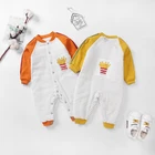 Wholesale 2019 newborn baby clothes set baby romper clothes organic cotton long sleeve baby clothes knit romper