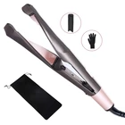 2 in 1 Hair Straightening And Curling Iron LED Dual Ceramic Titanium Plate Flat Iron Hair Curler And Straightener