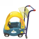 Plastic 6 Wheel Children Kids Supermarket Shopping Cart Toy Car Shopping Trolley
