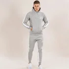 Custom Logo Factory Wholesale OEM Tracksuit Fleece Jogging Set Gym Sports Zipper Up Hoodie Jogger Sweat suits for Men