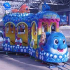 Children electric track train amusement park rides for sale
