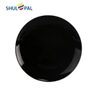 New production black and white opal glass dinner plate