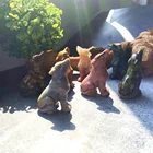 Wholesale natural wolf crystal carving folk crafts crystal wolf figurines animal statues for sale