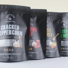 Food Grade Stand Up Ziplock Clear Plastic Packaging Organic Spices Bag With Custom Own Logo