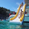 Factory wholesale foldable PVC inflatable yacht slide for water, floating slide for yacht inflatable water slide