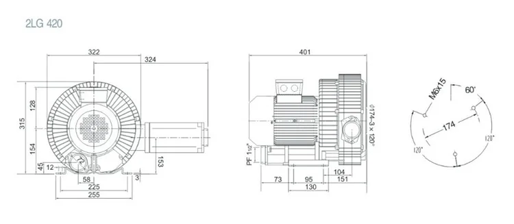 Ring Blower, 2LG420-7HA31, 2hp, 220V - detail 14