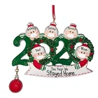 Family 2020 Amazon Christmas Decorations DIY Christmas Ornaments Survivor Family With Facemask