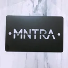 Custom Printing Shape Hollow Out Color Filling Electroplated Brushed Black Business Metal Card