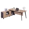 big boss large MDF 200cm modular elegant mahogany boss iron gray I shaped chairman furniture design luxury executive office desk