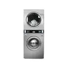 Stainless Steel Fully Automatic Coin Operated Stack Washer Dryer