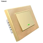 1 Gang Gold Wall Switch Smart Power Light Switch Wifi Electric Switch