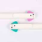Lovely plastic material click push promotional gift plastic ball pen with logo