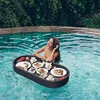 Breakfast outdoor rattan water basket swimming floating pool serving tray