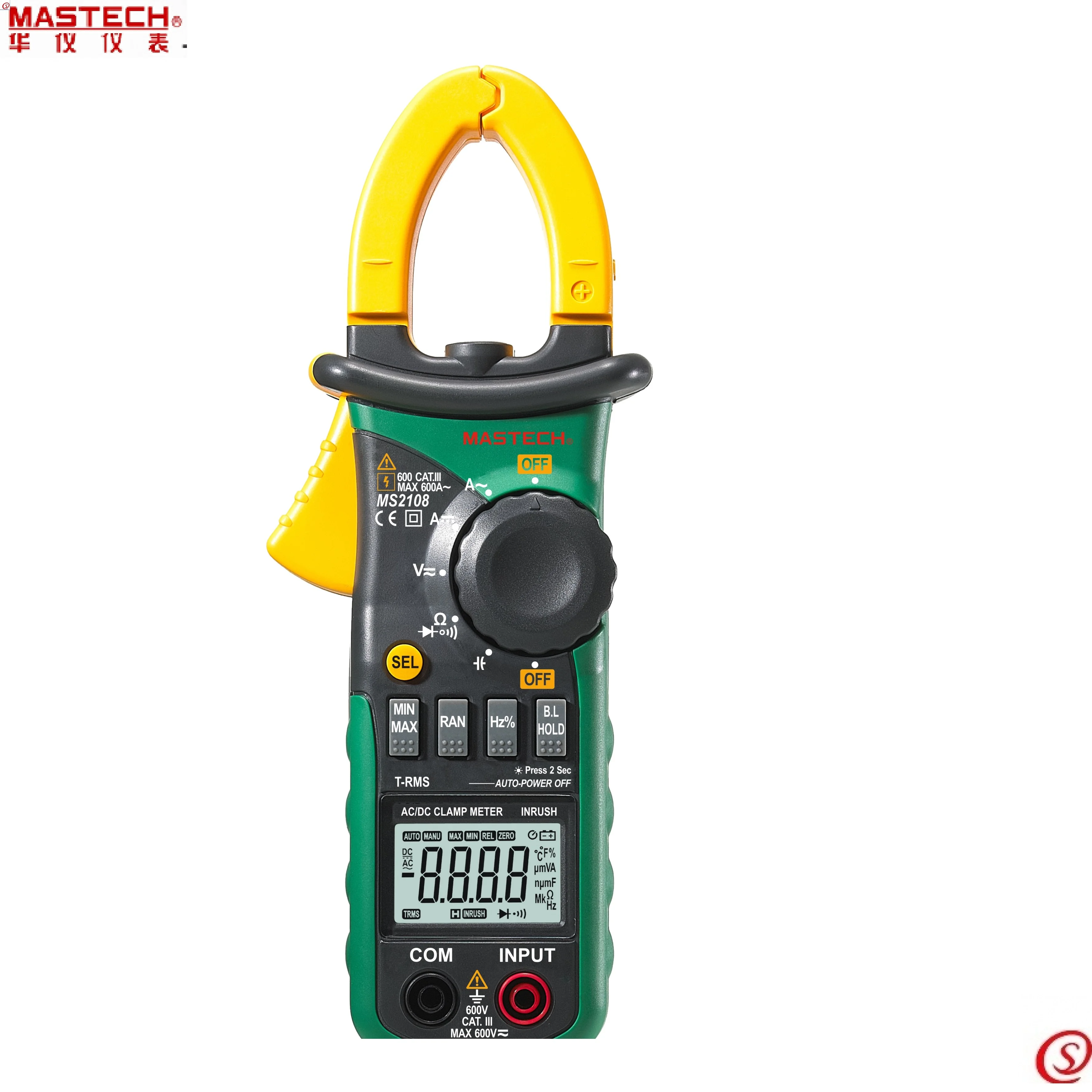 Mastech MS2108 Digital AC DC Clamp Meter 电气在线wziep