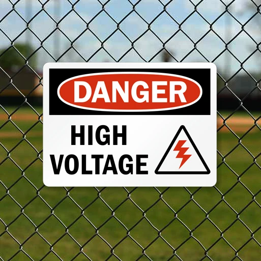 Электрический забор предупреждающий знак