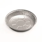 Household Disposable Round Aluminum Foil Pie Pizza Pans With Clear Plastic Lids