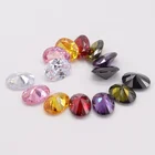 High quality loose CZ stones synthetic 7*9mm diamond colored oval cubic zirconia
