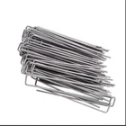 Factory wholesale 6" garden stakes round pins sod garden staples