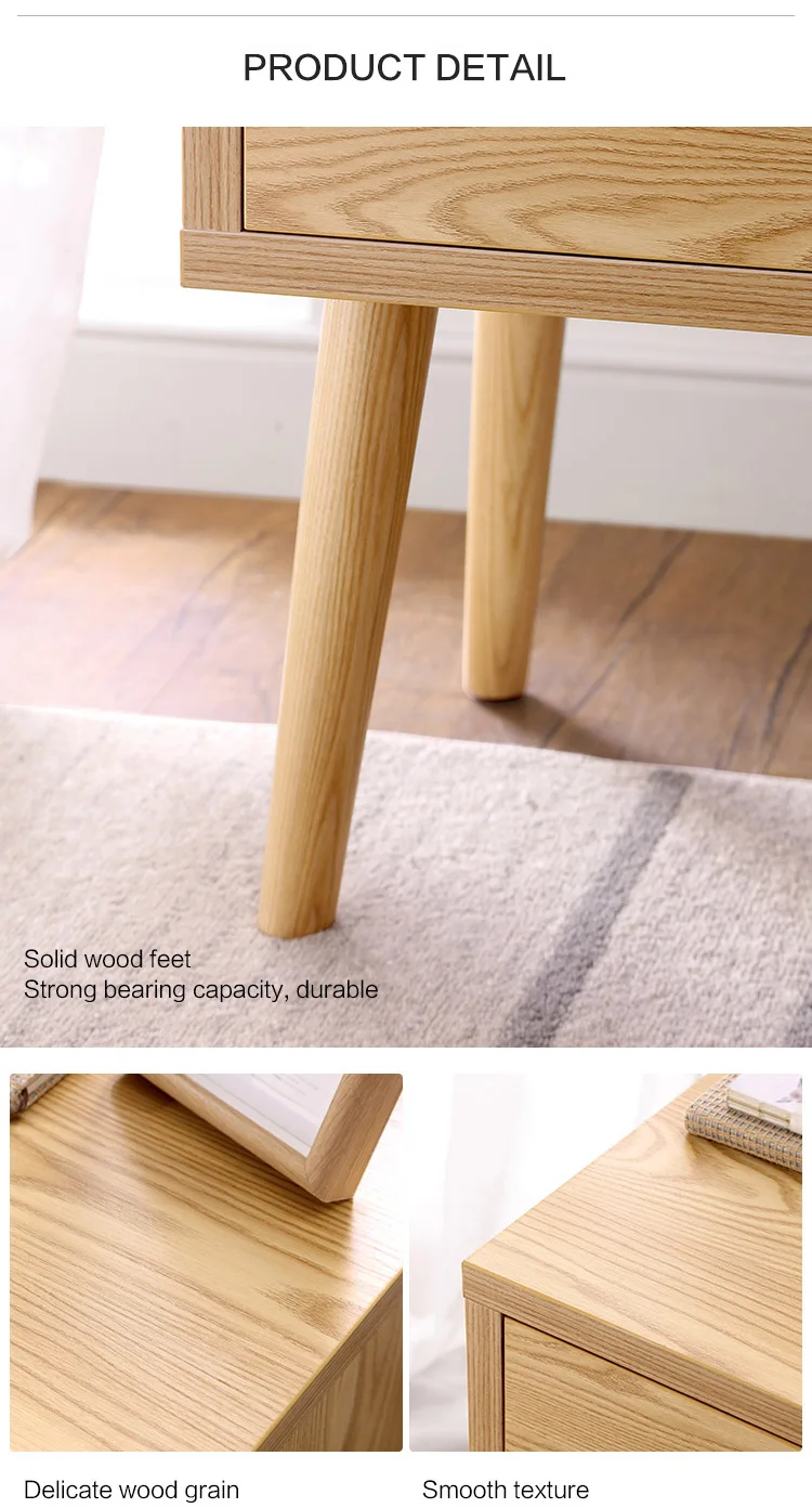 Bedroom Simple Mini Bedside Table Solid Wood Color Storage Corner Side Table Cabinet Living Room Furniture Modern