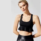 Black Fancy Sport Bra Running Top Womens Sexy Yoga Bra Sportswear Workout Clothing Bra