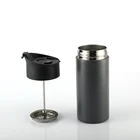 Highwin Hot Sale Double Wall Vacuum Coffee Single Cup French Press Portable French Press Travel Coffee Maker