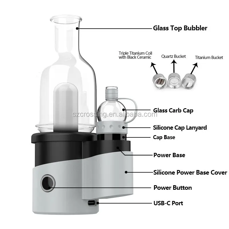 Crossing Newest electric dab rig core titanium bucket coil enail glass attachment