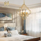 Vintage style indoor decoration ceiling chandelier metal led pendant lamp