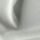 New design white high quality plain crepe polyester crinkle chiffon fabric