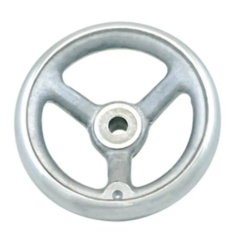 8/" Cast Iron Dish Spoked Handwheel with Revolving Handle Brand New