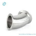Sanitary KF Vacuum Fitting Tri-Clamp 45 Degree Elbow Short Type SS304 316L Bend for Sale