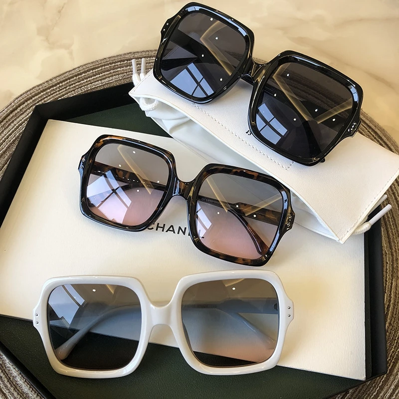 vintage oversize square sunglasses women luxury brand big frame