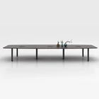Big boardroom modern industrial design oval-shape 10 person fancy office conference table
