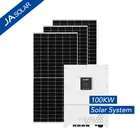 Hot sale 100kw solar system grid solar panel 100kw system 3 pahse single pahse home solar system price