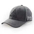 Custom grey color men style 3d puff embroidery baseball caps hats with sandwich brim