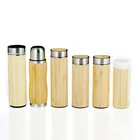 280ml/420ml Stainless Steel Coffee Bamboo Cup Mug/ Double Wall Insulated Vacuum Flask Thermos Water Drinking Tea Cup