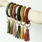 Charm leather Keychain Tassel Trinket Key Chain Accessories Bag Charms Women's Car key rings for a Women
