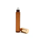 skin care packaging 5ml 8ml10ml clear amber roll on glass bottle for essential oil