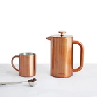3 6 8 Cup Straight Stainless Steel French Maker copper coffee maker