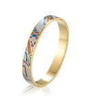 Wholesale High Quality Ladies Stainless Steel Jewelry Bracelet Cloisonne Enamel Bangle