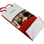 Aqueous Coating Paper Wine Bag Fashionable City Personalize Cheap Kraft Paper Red Wine Package Hanging Gift Bag