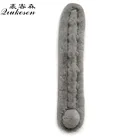 Wholesale women winter red soft fake rabbit fur scarf lady