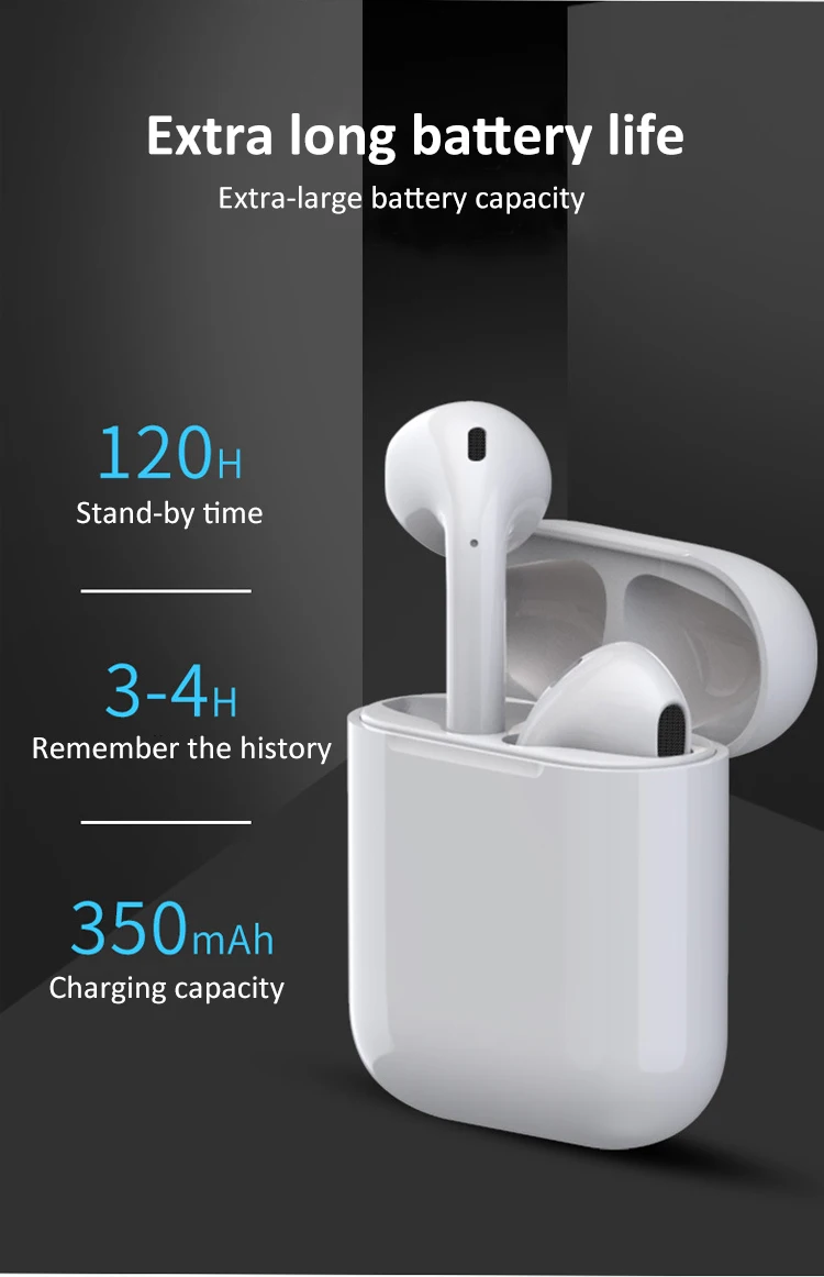 i25 earphone bluetooth wireless tws earbuds earphones with mic in ear noise cancelling Pop-up sports true wireless headphone - ANKUX.COM