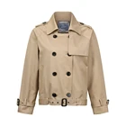 2019 new style fashion Long sleeve loose casual women's trench coat