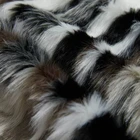 Unique Multi-Color Long Pile Jacquard Faux Fur Fabric(