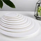 Wholesale Stock Manufacturer Hotel White Dinning Plate Canteen Round Restaurant White Melamine Plate 10 Inch