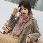 Fashion Winter real fur scarf women Knitted Rex Rabbit long collar