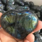 Polished Labradorite Polished Natural Hand Polished Labradorite Crystal Hearts Healing