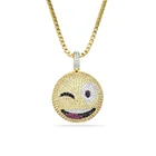 Zirconia Jewelry Iced Out Pendant Iced Out Pendants Micro Paved CZ Zirconia 925 Sterling Silver Punk Jewelry Middle Size
