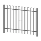Alibaba Hot Sell Traditional Tubular Curved Pool Fencing Loop Top Panel