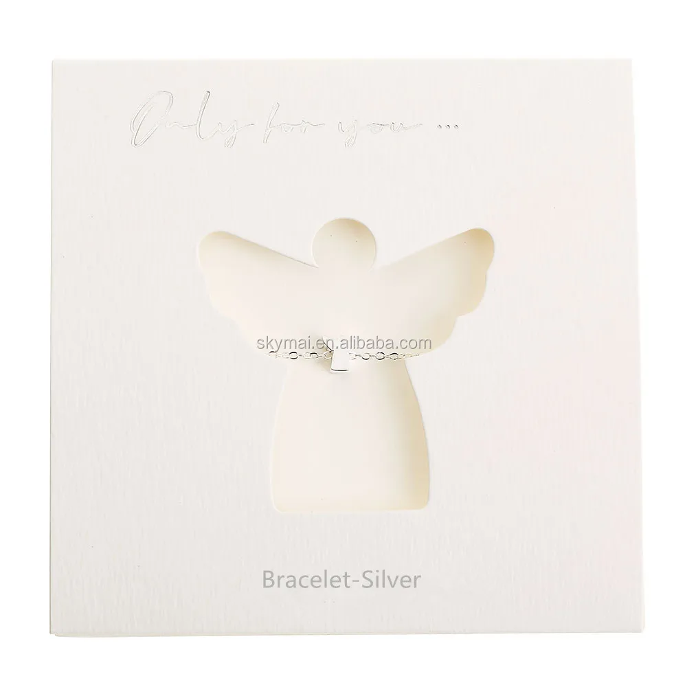 New Stainless steeel designer custom angel charm bracelet for wish card bracelet